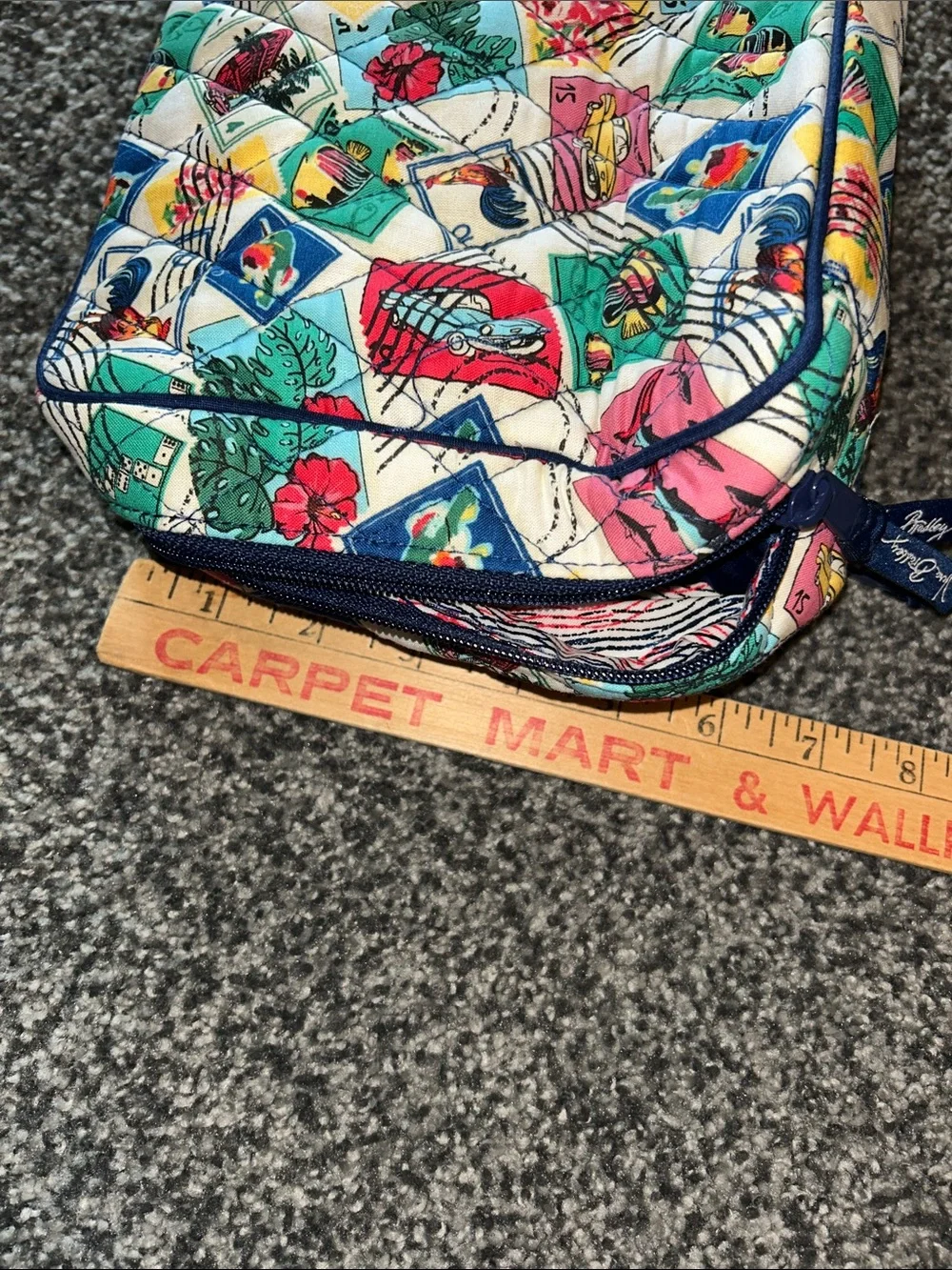 Vera Bradley Quilted Cosmetic Case in Colorful Stamp Print